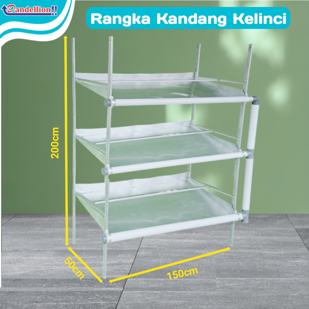 Rangka Kandang kelinci Galvanis 150.50.40cm | 160.50.40cm | 180.50.40cm  3tingkat