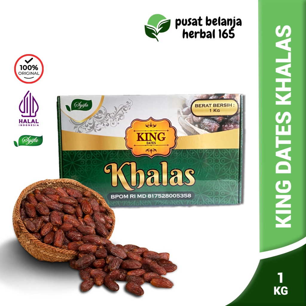 

Kurma Khalas KING DATES | Syifa Original 100% Kurma Organik 1 kg - 500 gr