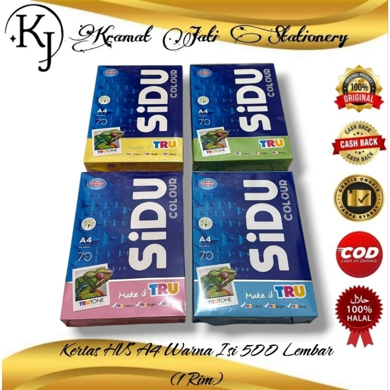 

Kertas HVS Warna A4 70gsm Isi 500 Lembar (1 Rim)
