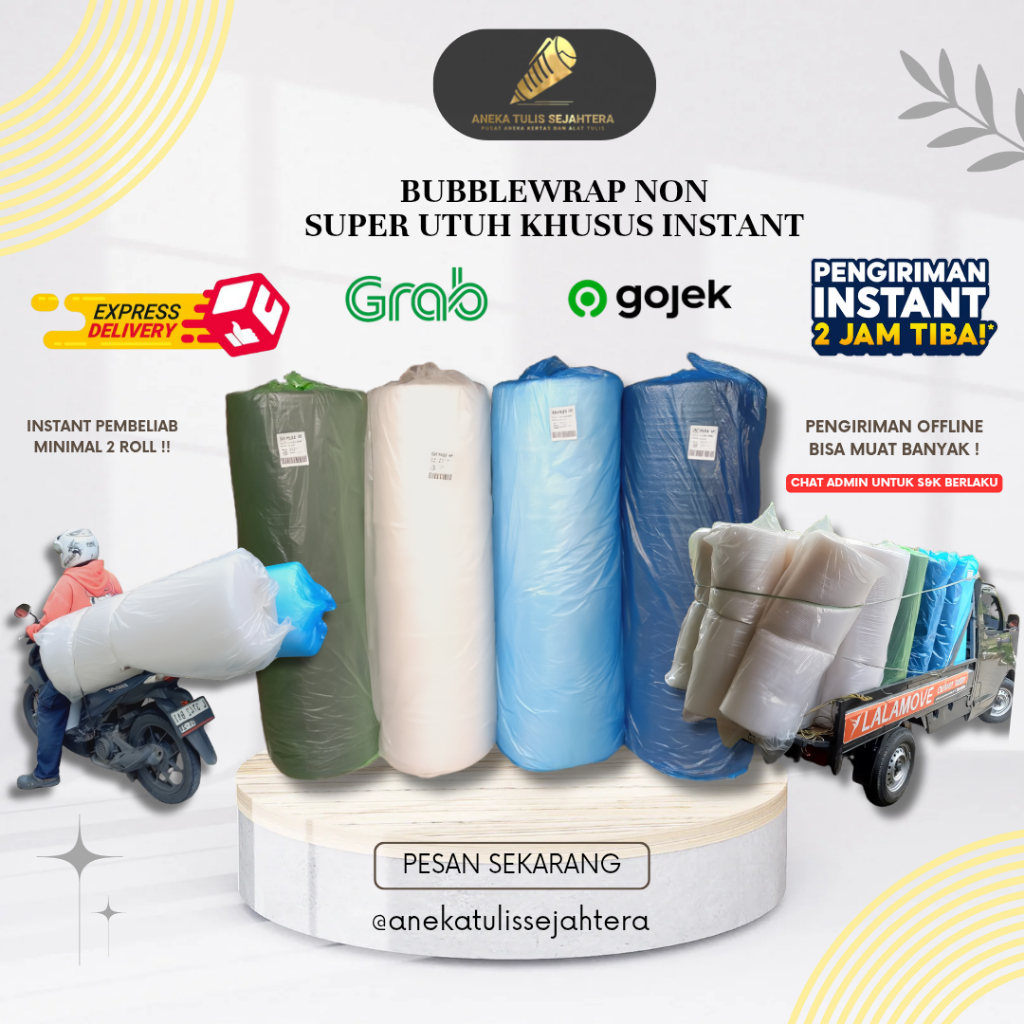 

Khusus Instant Bubllewrap Super Utuh 125cm x 50m untuk Packing Gratis Ongkir - Non Brand