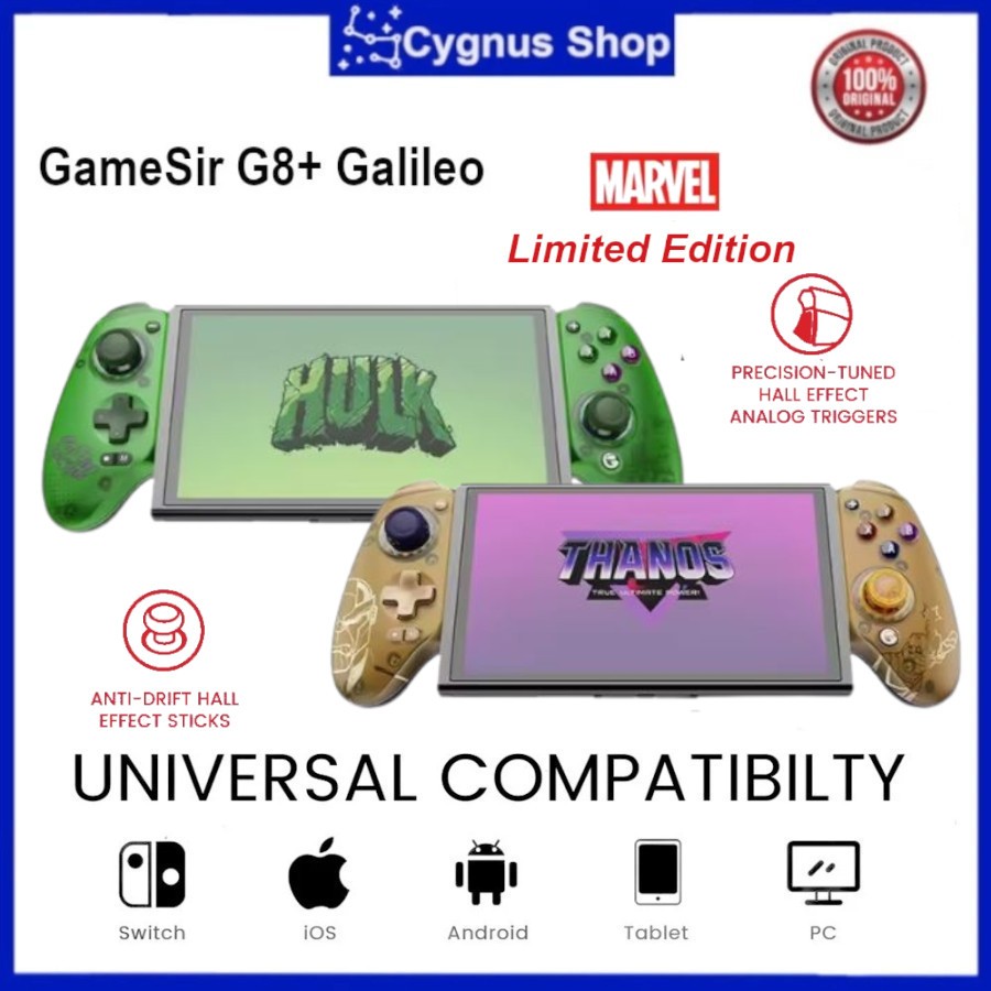 GameSir G8+ Plus Bluetooth Gamepad Hulk Thanos Edition Mobile Gaming Controller Hall Effect Stick