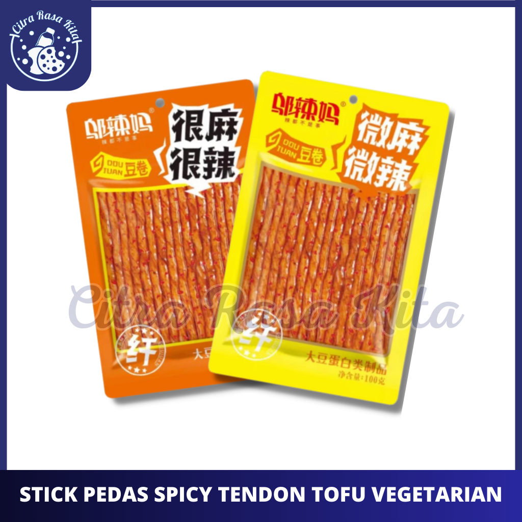 

Stick Pedas Spicy Tendon Tofu Vegetarian / Snack Viral Kulit Kembang Tahu Gulung