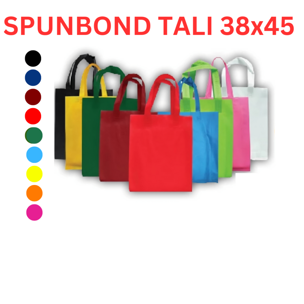 

Tas Spunbond 38x45 Ukuran Besar Model Tali | Goodie Bag Polos Untuk Belanja
