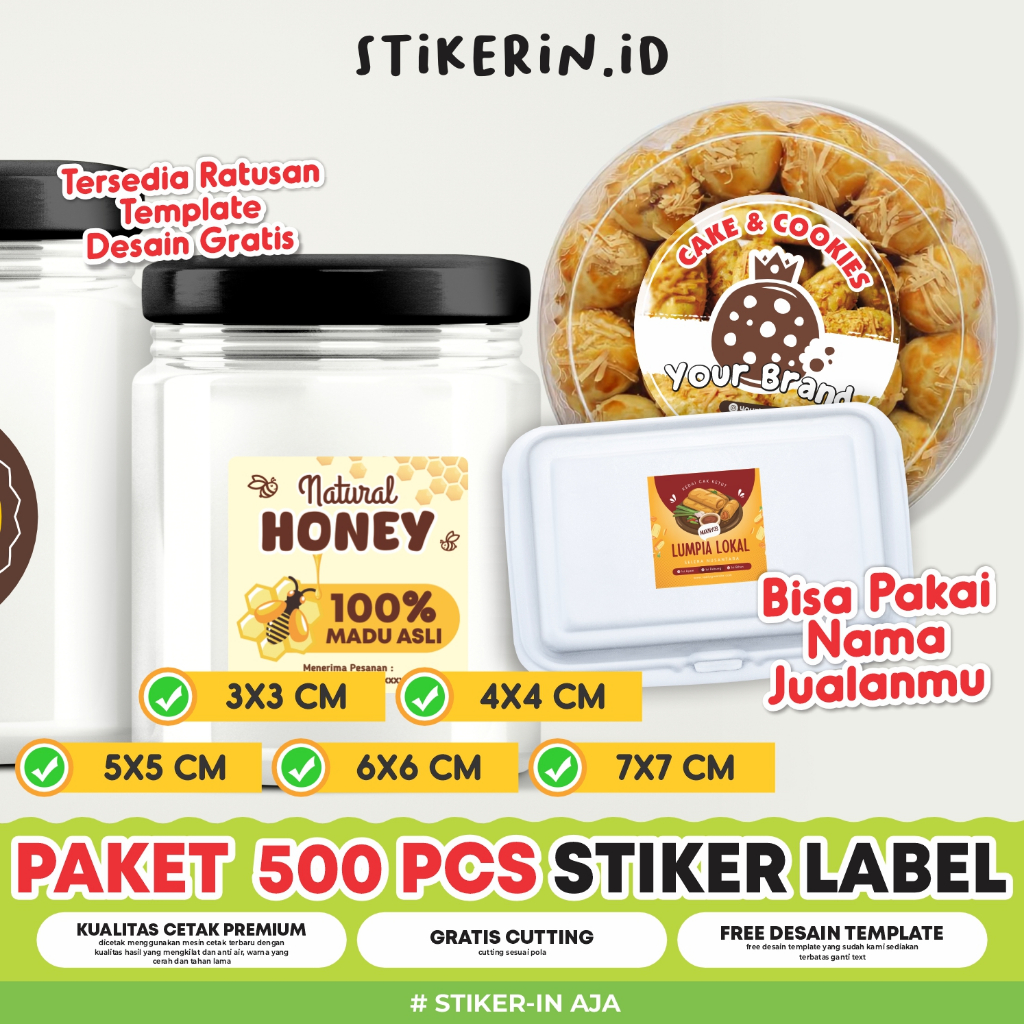 

Stiker Label Kemasan Paket 500pcs Plus Cutting