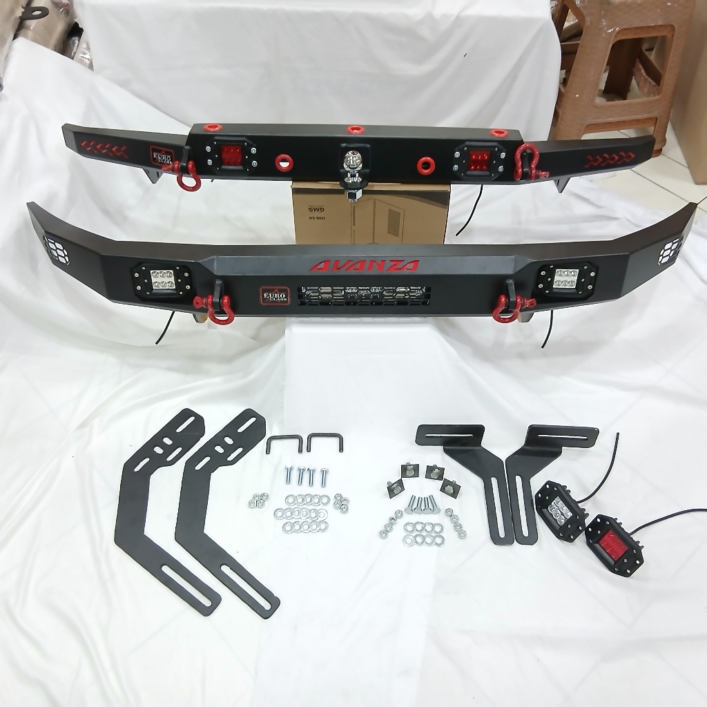 Paket Tanduk Depan Dan Towing Belakang Mobil Avanza 2012 - 2021 Mini Custome