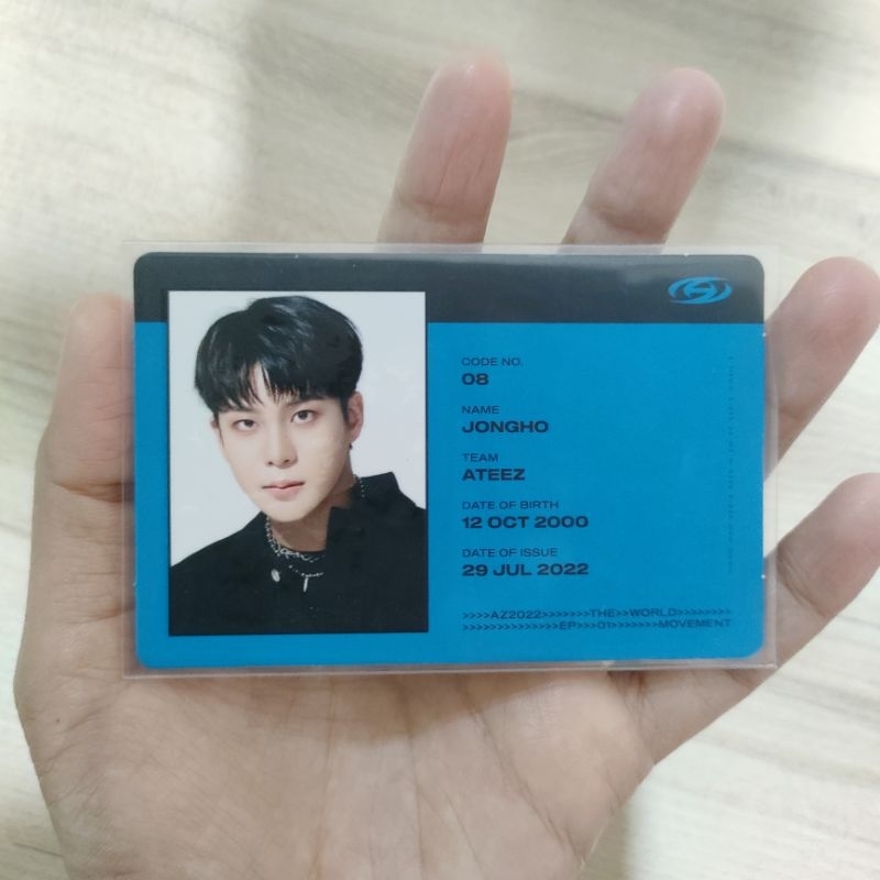[ready] official ateez photocard jongho id card ver ep 1: movement