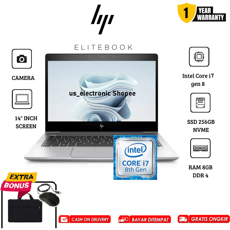 Laptop HP Elitebook 840 G5 i7 GEN 8 RAM 32GB/512SSD FULLSET