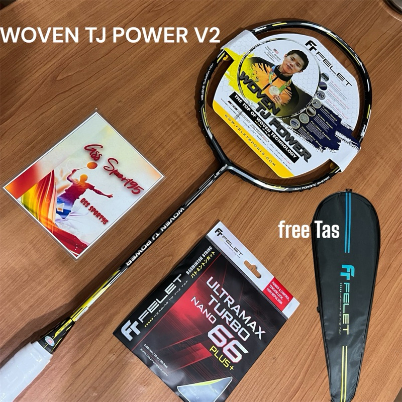 RAKET BADMINTON BULU TANGKIS FELET WOVEN TJ POWER (V2) Original