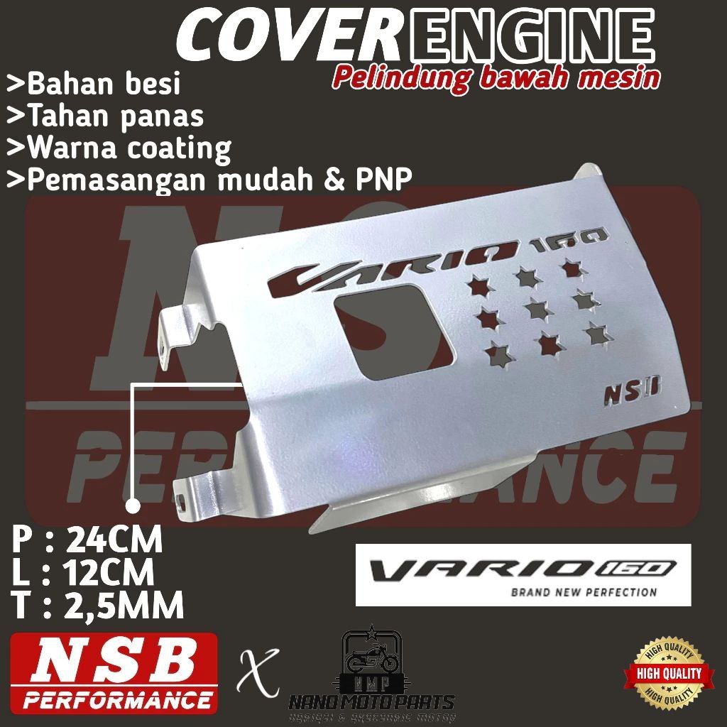 COVER ENGINE VARIO 160 COVER MESIN PELINDUNG MESIN FULL BESI HONDA VARIO 160