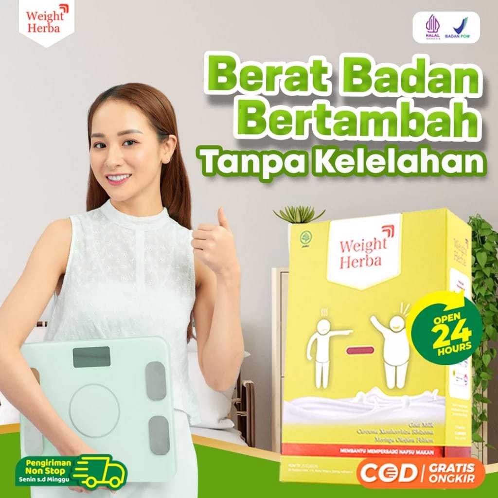 

PROMO !!! WEIGHT HERBA | TERLARIS - SUSU PENGGEMUK & PENAMBAH NAFSU MAKAN | GEMUK IDEAL IDAMAN SETIAP ORANG