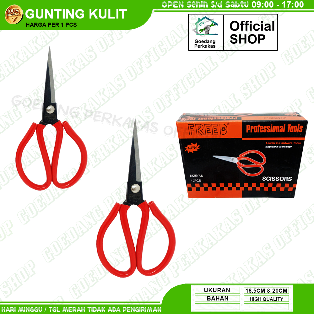 

Gunting Kulit Kain Kardus Kertas Freed A1 A2 / Gunting Serbaguna / Gunting Kodok