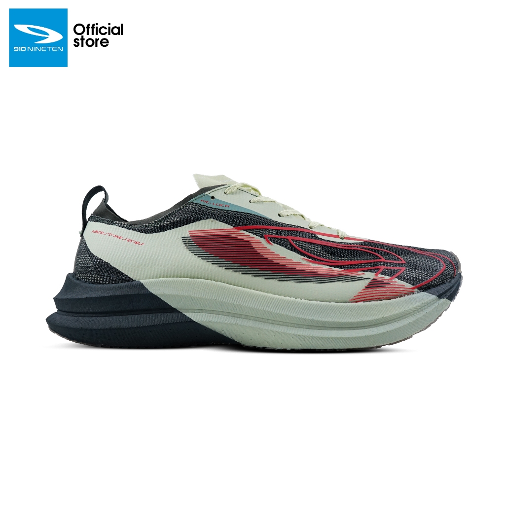 910Nineten HAZE STRIKE-X Sepatu Lari -DARK GREY/HIJAU/PUTIH GADING