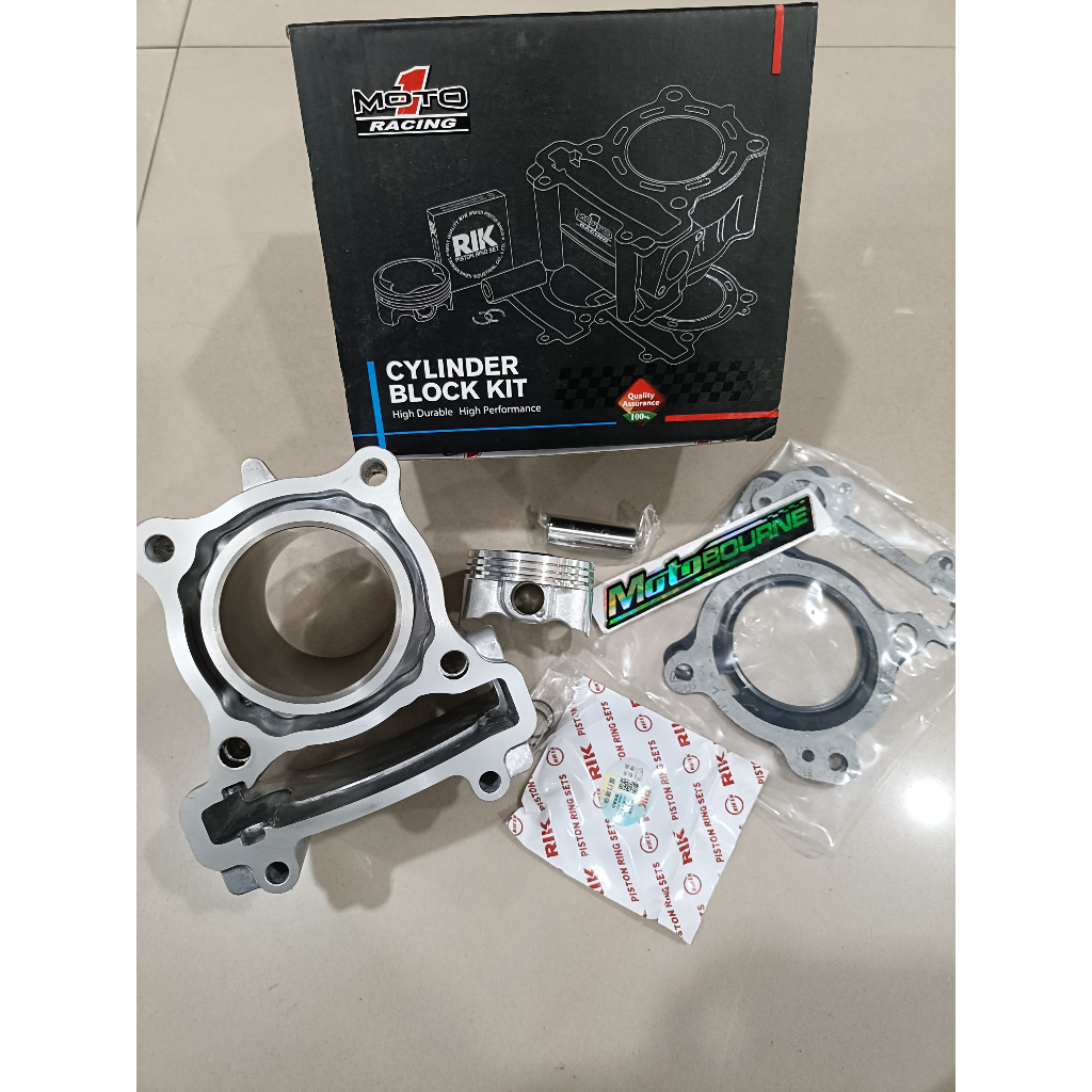 Blok Moto1 Jupiter Mx King NVL Vixion 57mm Bore up BLOK SEHER MOTO 1 ORIGINAL