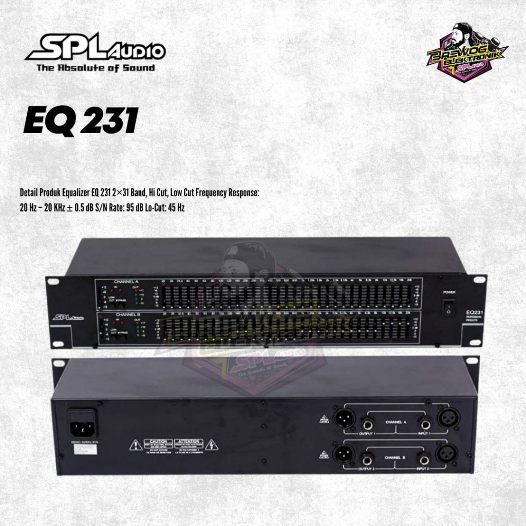 ORIGINAL PRODUK BREWOG SPL AUDIO EQUALIZER EQ 231