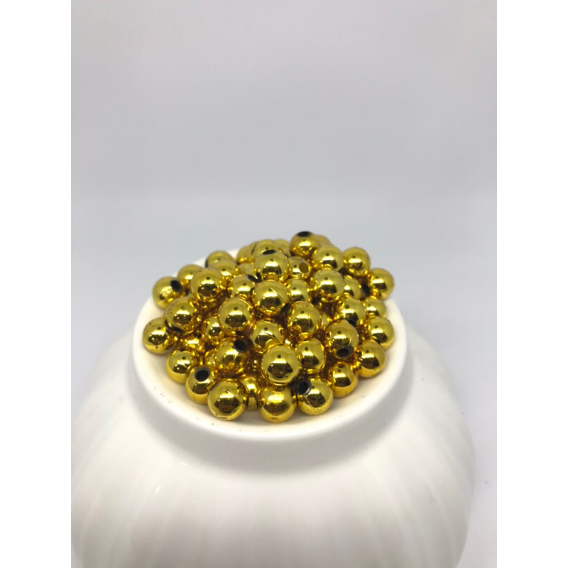 Mote Mutiara Emas / Silver 8mm isi 1 pon