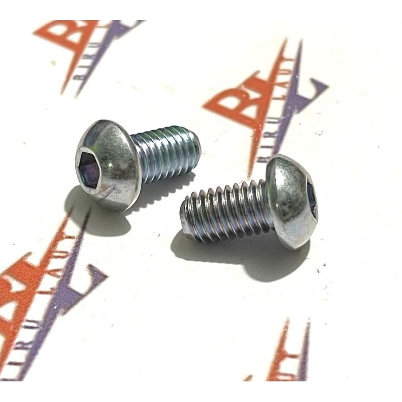 (Paket isi 5 biji) Baut L Button M8x14 Kunci L5/ Baut L5 Payung M8 Panjang 14mm