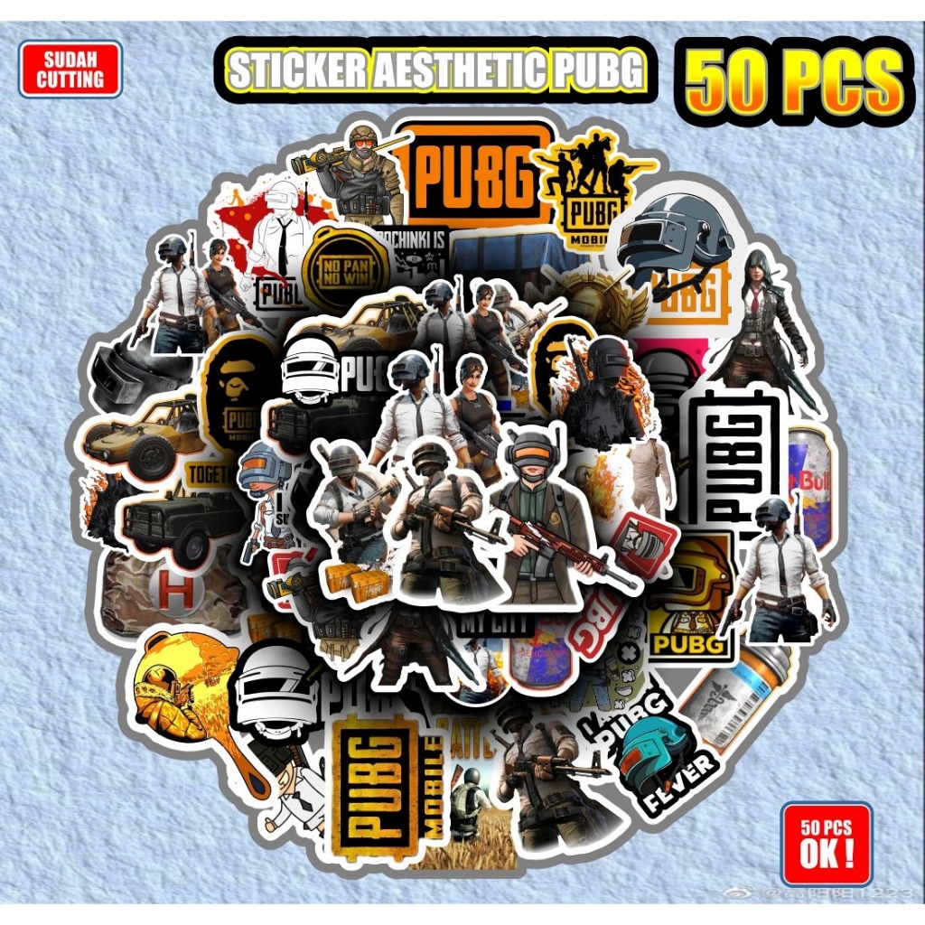 

50pcs stiker pack pubg stiker game stiker case aesthetic decorasi hp helm kulkas laptop dll