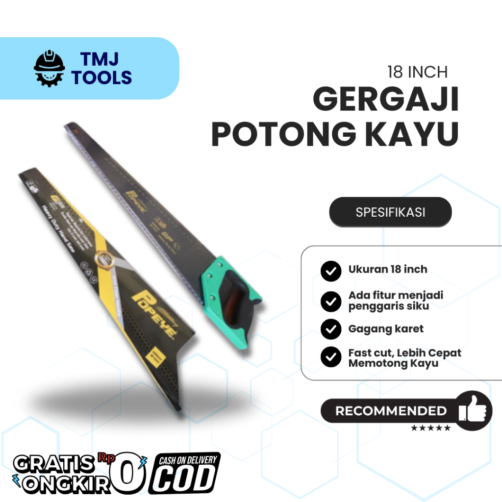 Gergaji Potong Kayu Gorok Tangan Hand Saw 18" Geraji Handsaw Manual Panjang 18 Inch FAST CUT Graji P