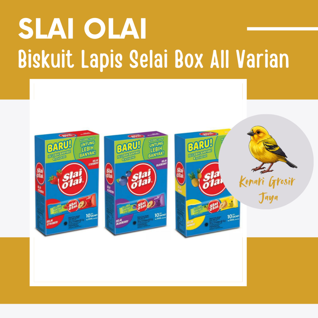 

Slai Olai Biskuit Selai Box All Varian 36 Gram x 10 Pcs