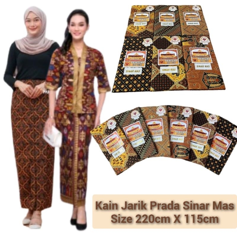 Kain Jarik Kebaya Batik Prada Unggul Jaya Ukuran Panjang Seserahan Pengantin Jarit Melahirkan Bayi