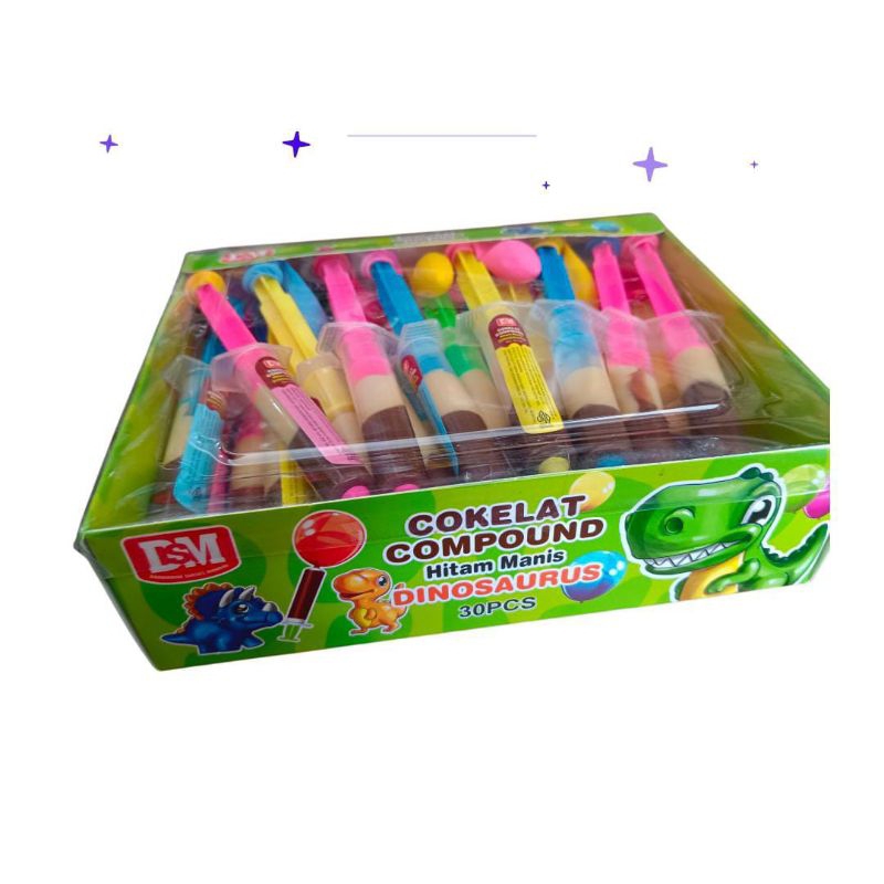 

Cokelat comppund hitam manis dinosaurus isi 30 pcs