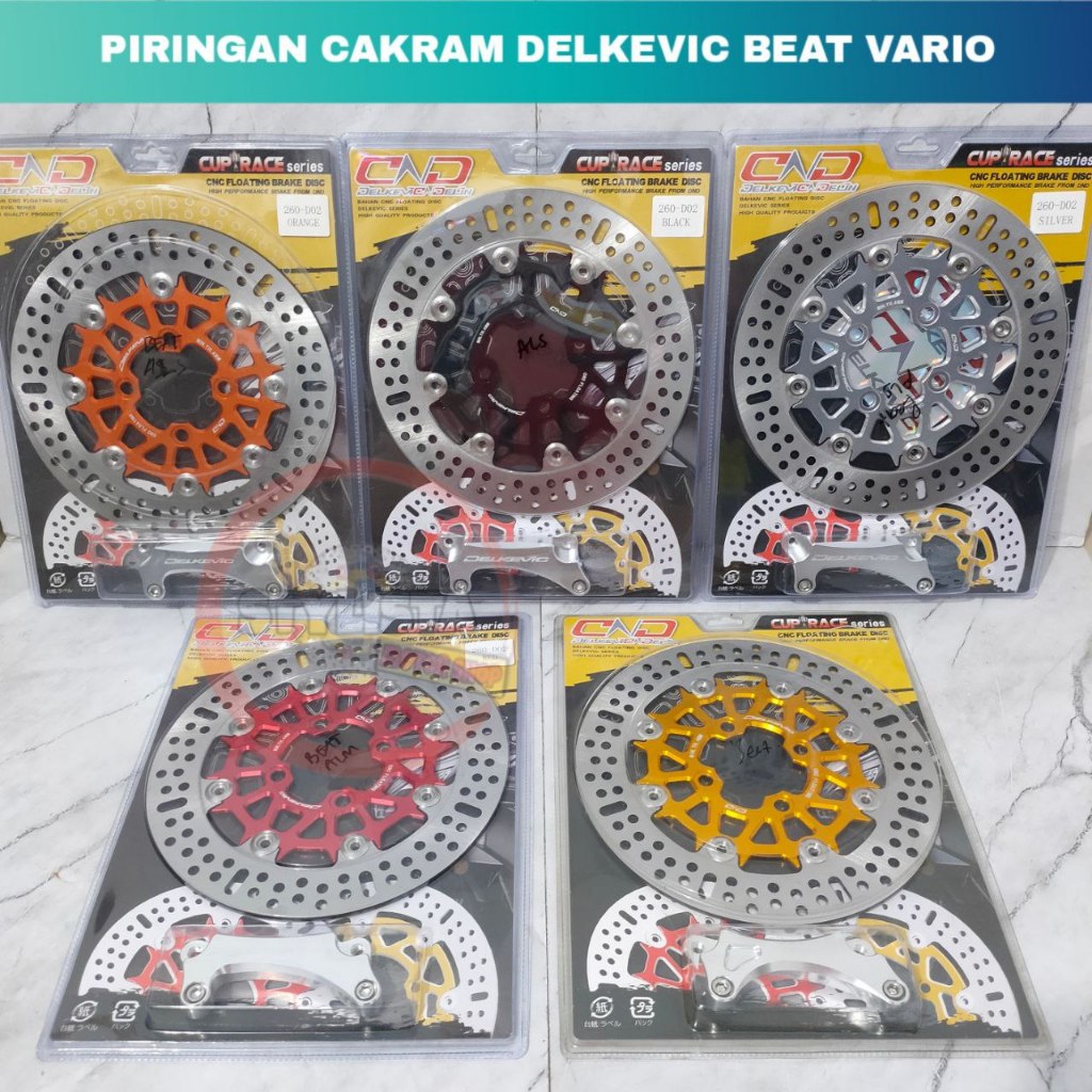 PIRINGAN CAKRAM DELKEVIC DEPAN FLOATING 260MM VARIO 110 125 150 OLD LED / BEAT FI ESP STREET DELUXE 