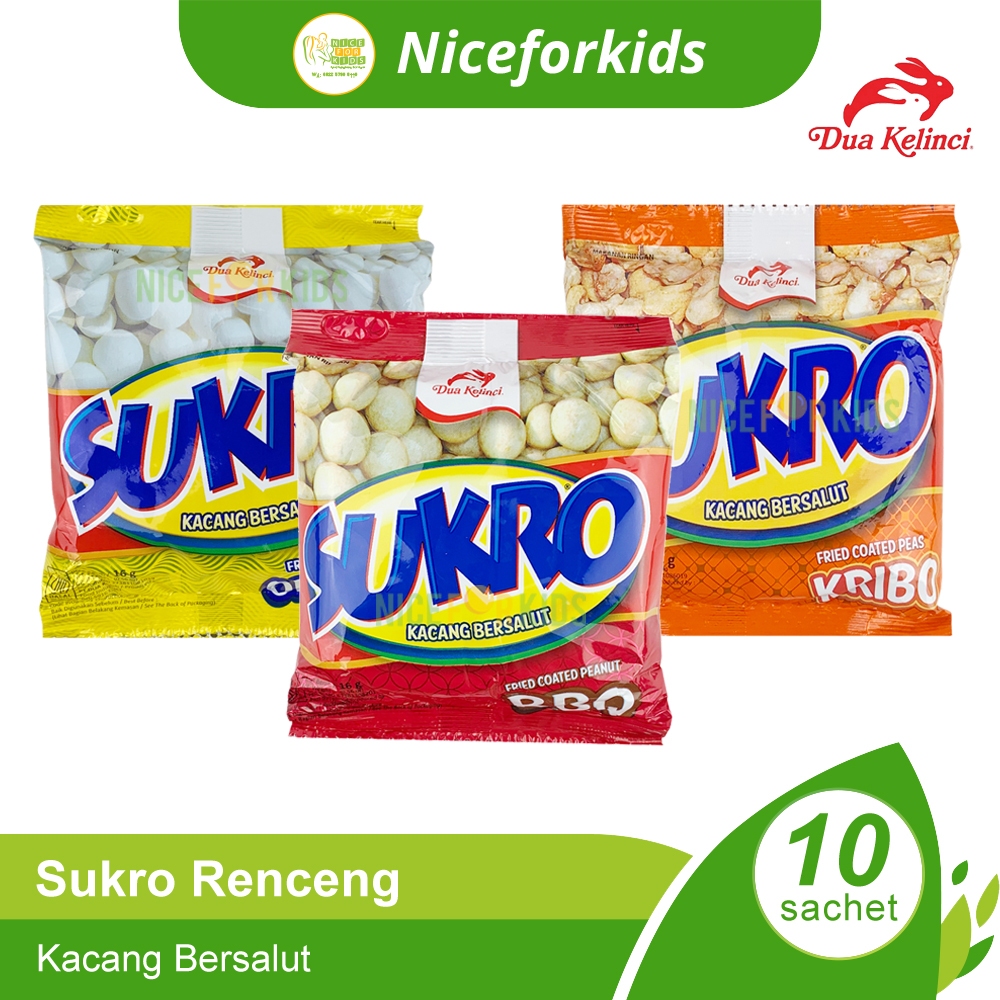 

Sukro Renceng Dua Kelinci Isi 10 sachet / Sukro Renceng Oven Isi 10 sachet / Kacang Bersalut / Kacang Oven