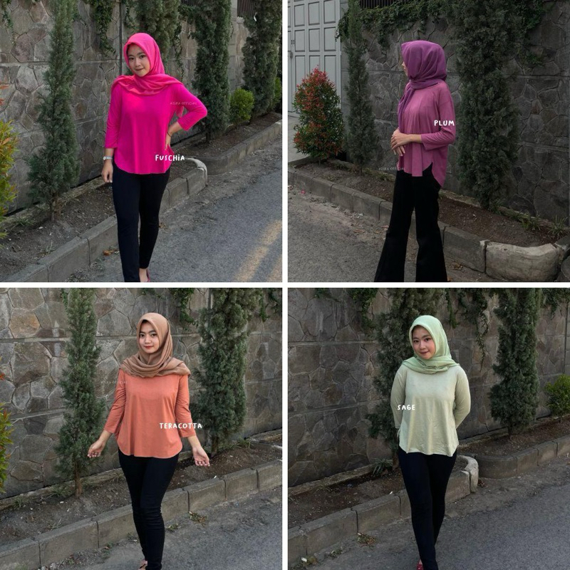 KAOS OVERSIZE  JUMBO LENGAN PANJANG 7/8 WANITA PRIA DEWASA RAYON