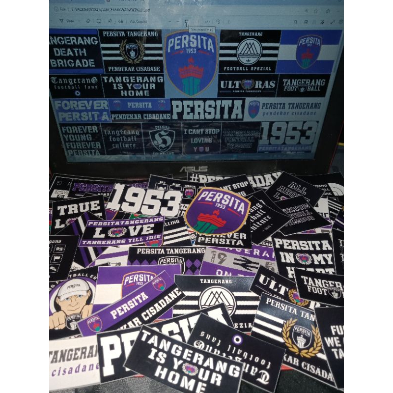 

STIKER PERSITA TANGERANG ISI 50+pcs,BAHAN VINYL