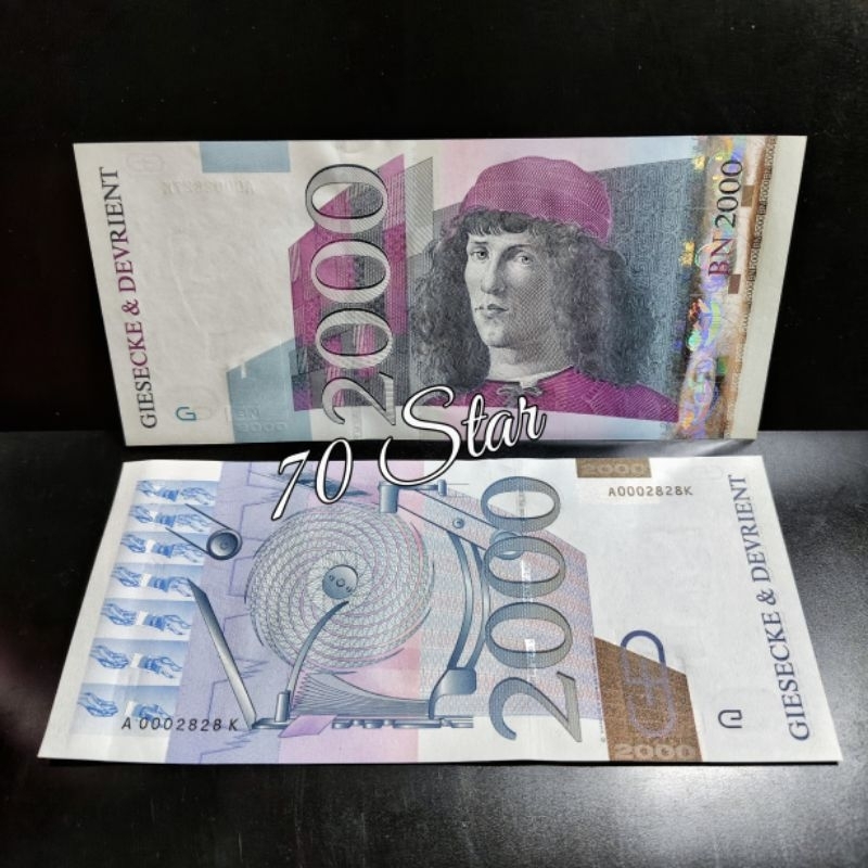 Test Note Germany 2000 UNC Jerman