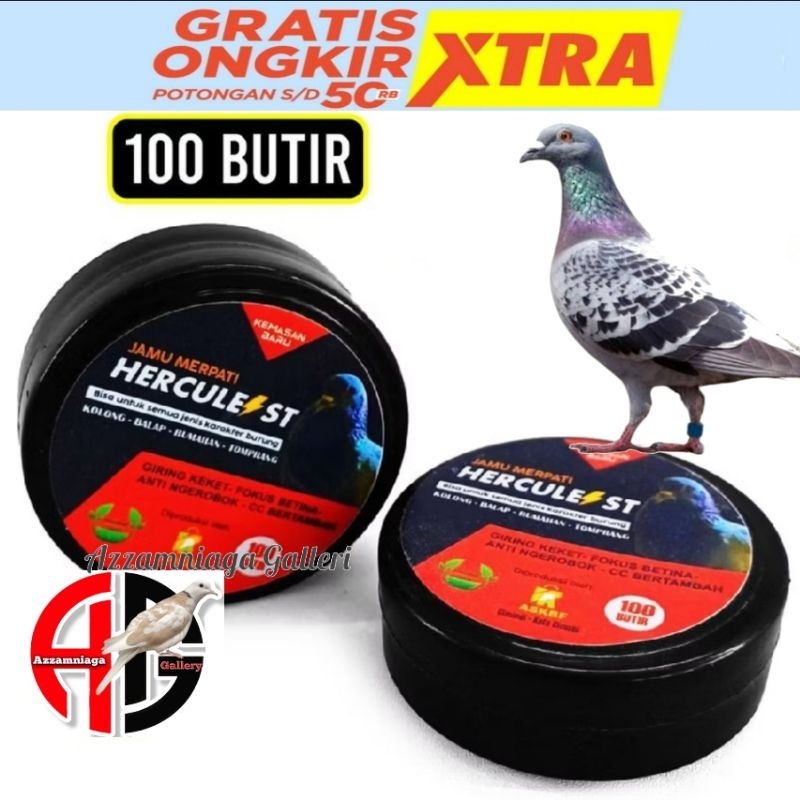 JAMU MERPATI HERCULES JAMU MERPATI JUARA | ISI 100 BUTIR JAMU HERCULEST ISI 100 BUTIR