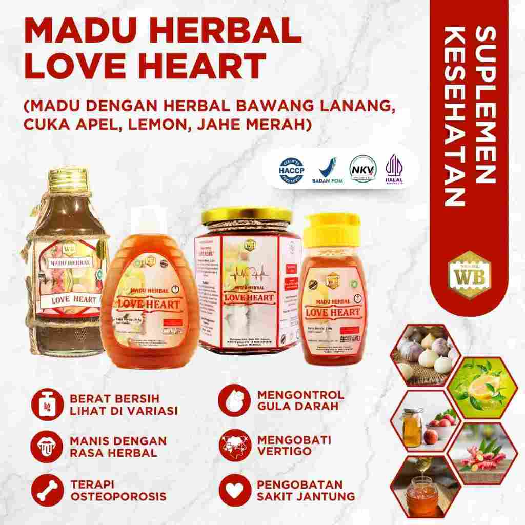 

WB Wild Bee - Madu Love Heart / Madu Herbal - Wild Bee - kemasan Try Kit - Beli 10 Gratis 1