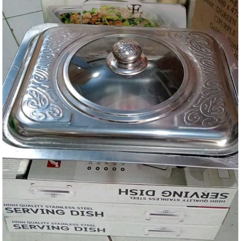 panci prasmanan panci prasmanan kotak set kaca tutup