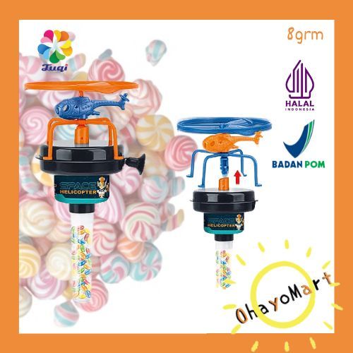 

Juqi space helicopter candy / Mainan helicopter isi permen aneka rasa 8g