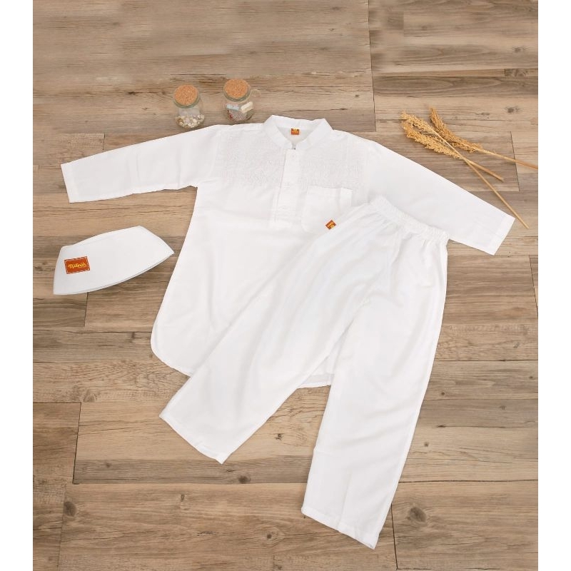 Setelan Koko Putih Anak Laki laki // Setelan Baju Muslim Putih Anak Laki-laki