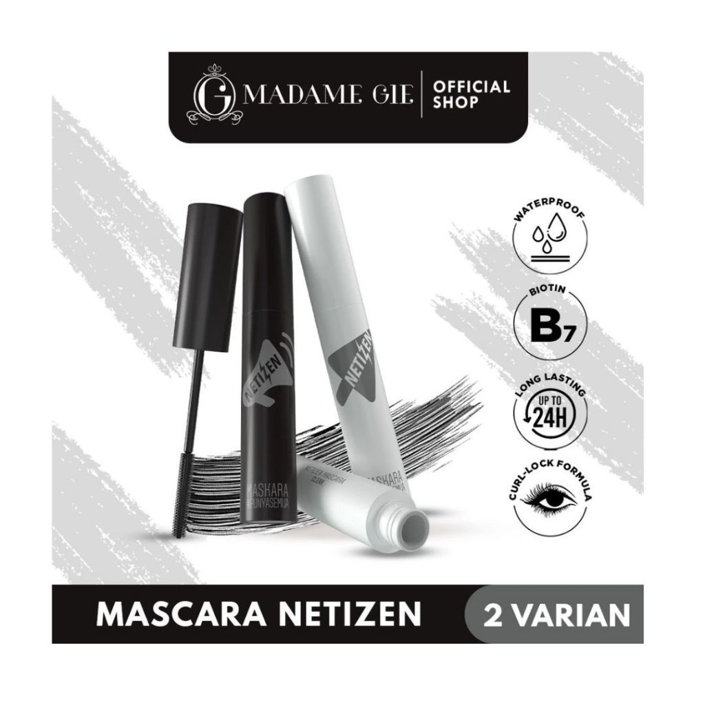 Madame Gie Mascara Pamelo Clear||Madame Gie Mascara Pamelo Black