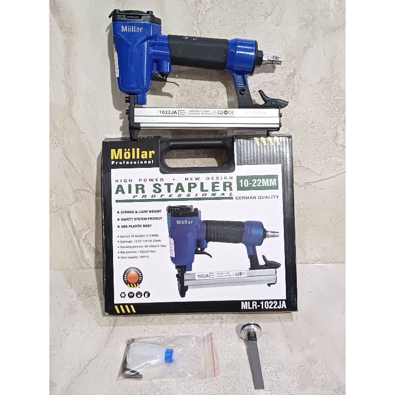 

Air Stapler Gun Pneumatic Mollar MLR-1022JA Mesin Staples Tembak