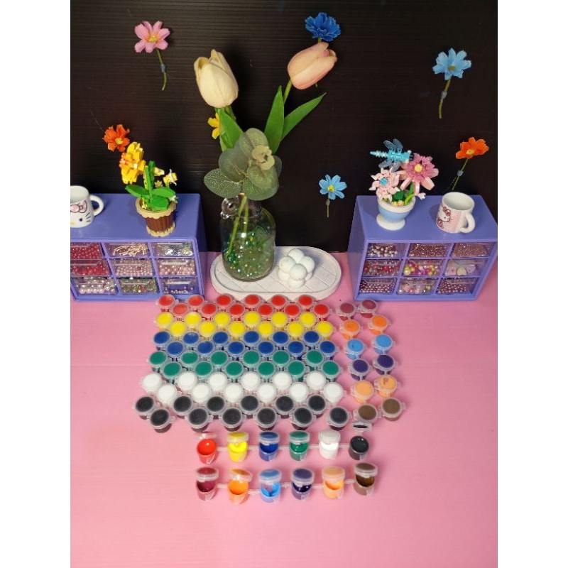 

(bukan grosir) [Arsthetic by fss.id] Cat akrilik 6 warna/cat air lukis/mewarnai/brush/kuas lukis