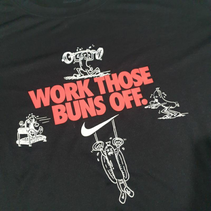 kaos gym lari nike pria sz L second mulus ori