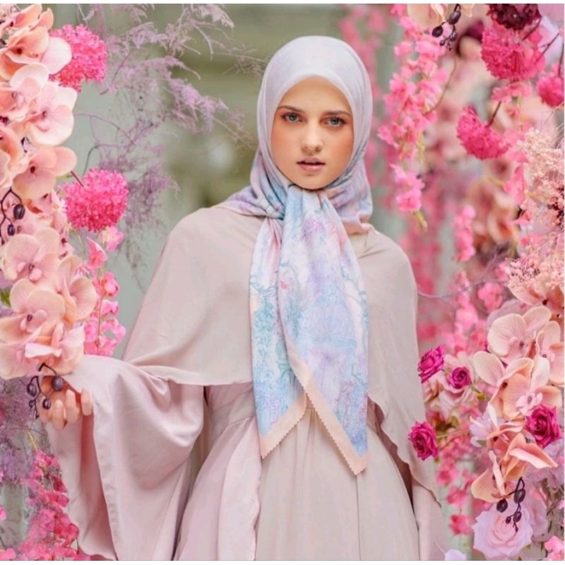 Preloved Adeola Scarf-Wisteria Series-Tropical Peach