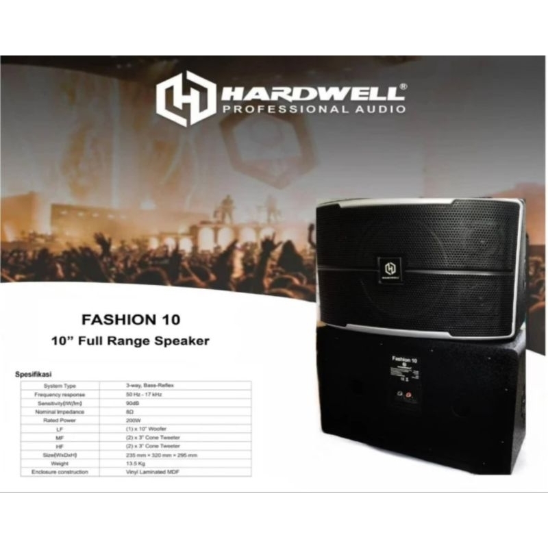 Speaker Pasif Karaoke Hardwell Fashion 10 Original