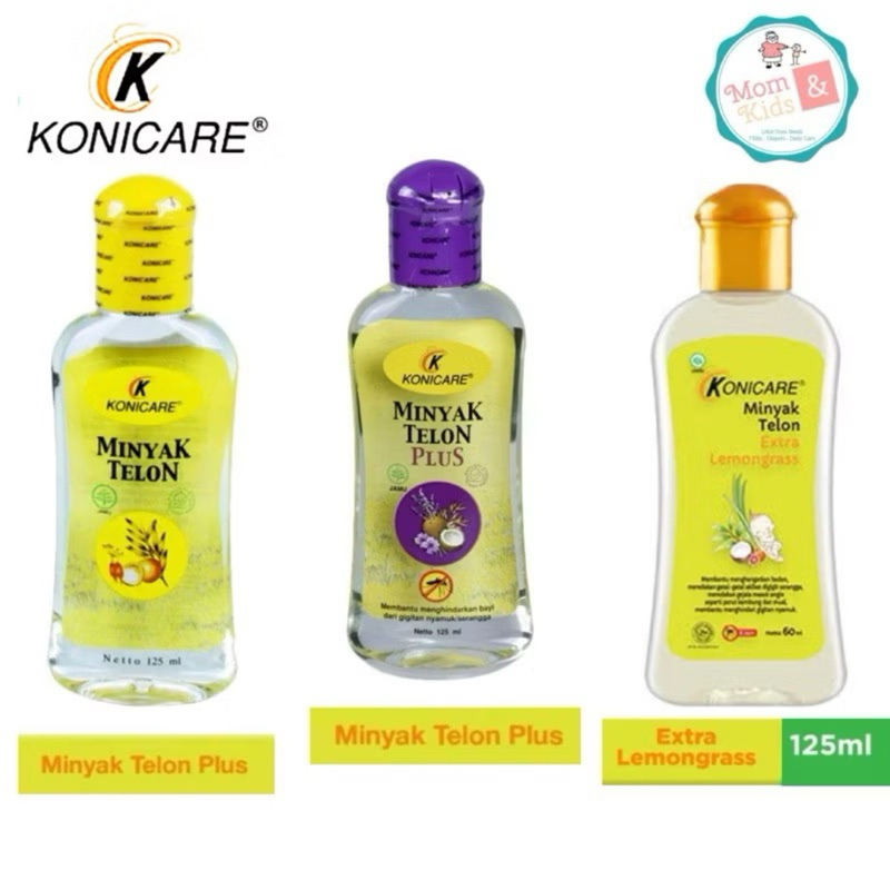 Konicare Minyak Telon Plus | Konicare Telon Kuning | Konicare Telon Extra Lemon Grass @ 125 ml