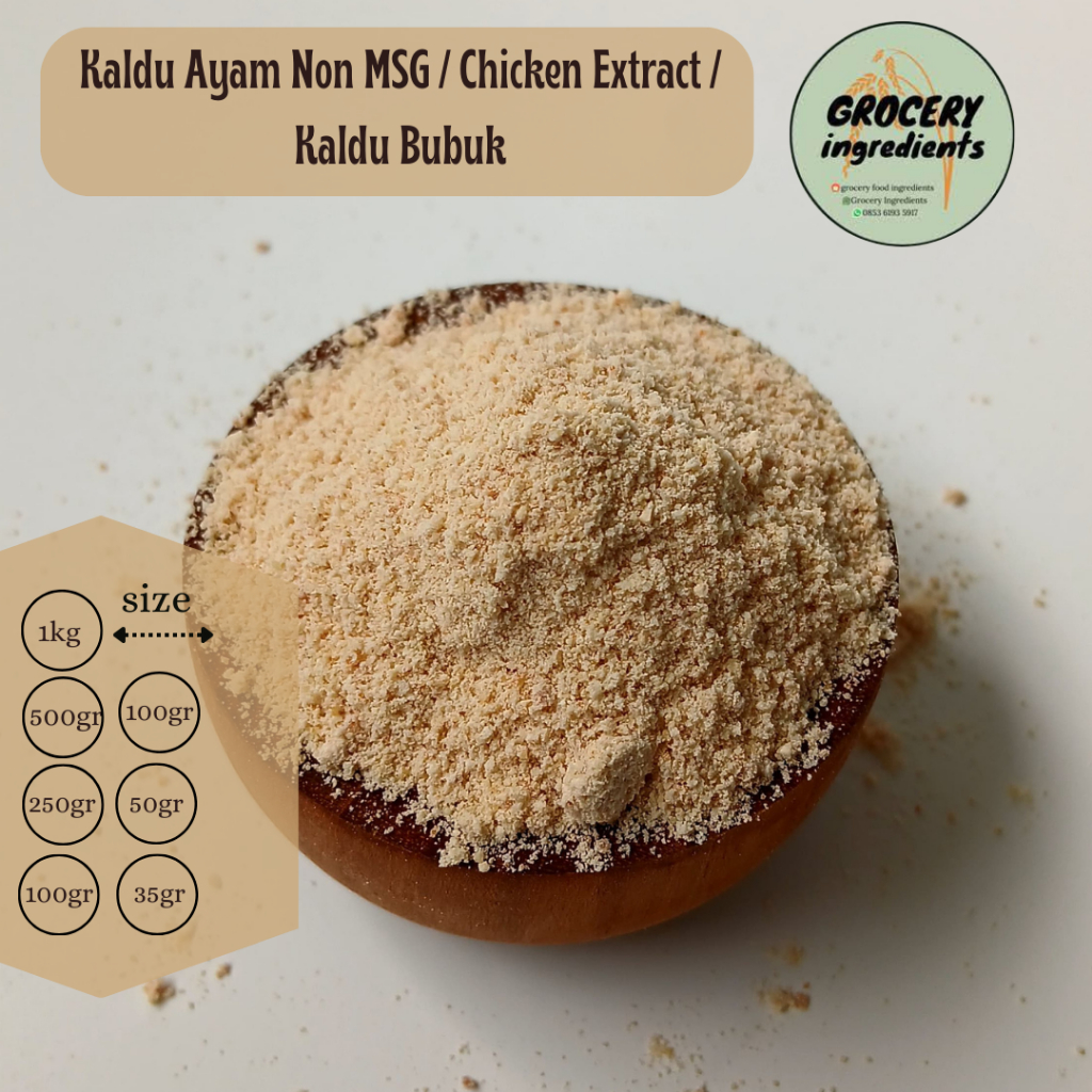 

Kaldu Ayam Bubuk 50gram / Chicken Stok Powder / Extract Chicken Powder