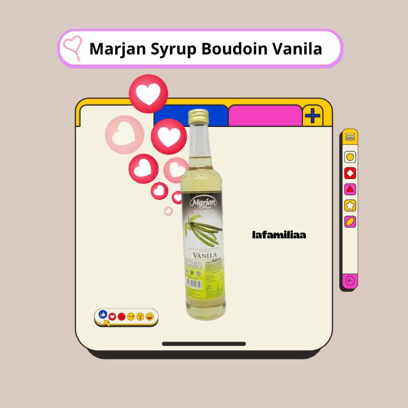 

Marjan Syrup Boudoin Vanila 460 ml