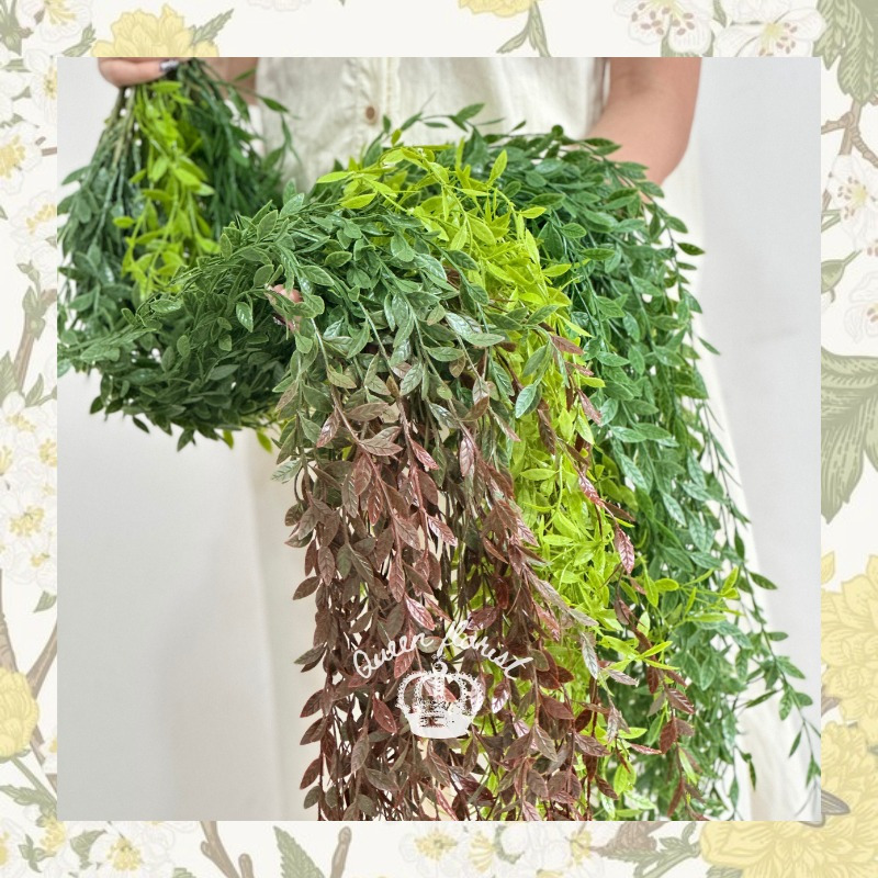 105CM DAUN JUNTAI TIRAI Daun Lee Kwan Yew Juntai Daun Tirai Rambat Artificial Hoya Costa Janda Meran