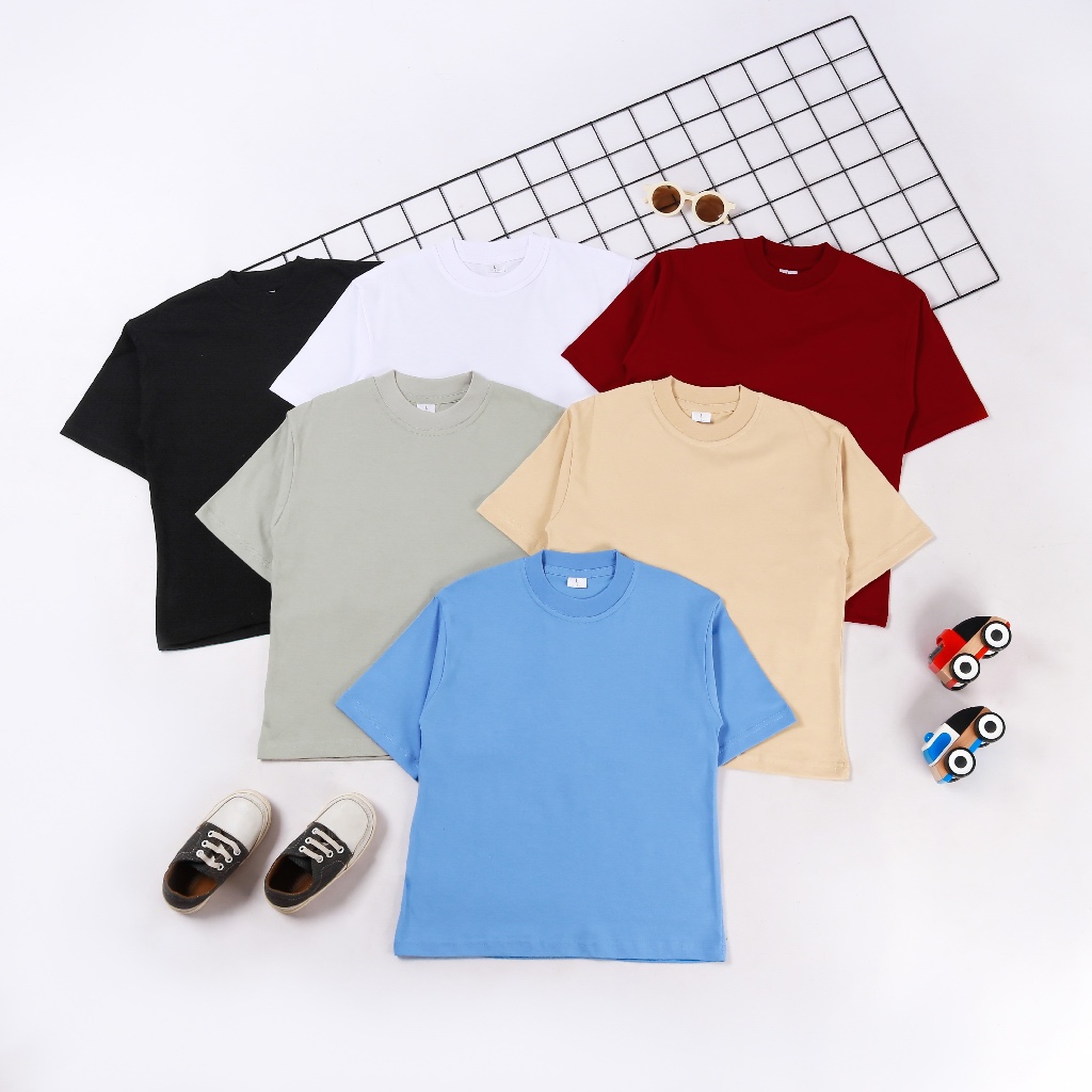 Kaos Polos Anak Oversize | Kaos Anak Unisex | Baju Polos Anak Oversize | Kaos Polos Anak Premium