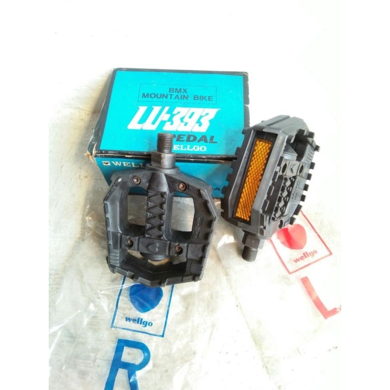 Pedal sepeda Wellgo original NOS Taiwan vintage oldschool bmx osbmx kuwahara hutch skyway haro mongo