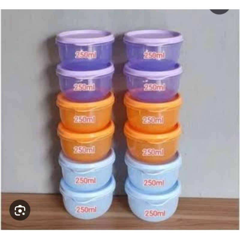 summer cup / kiddie bowl set 6pcs tupperware