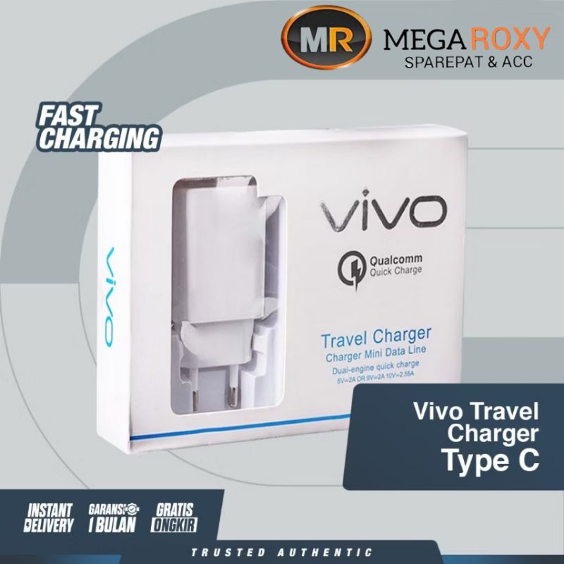 CHARGER VIVO FAST CHARGING TYPE C - VIVO FAST CHARGING TRAVEL CHARGER
