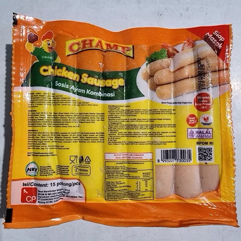 

Champ Sosis Ayam Kombinasi Chicken Sausage 375gr